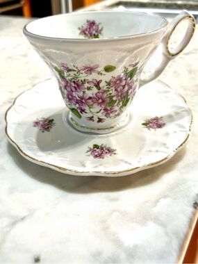 Vintage Crown Dorset Staffordshire England Tea Cup and Saucer Set